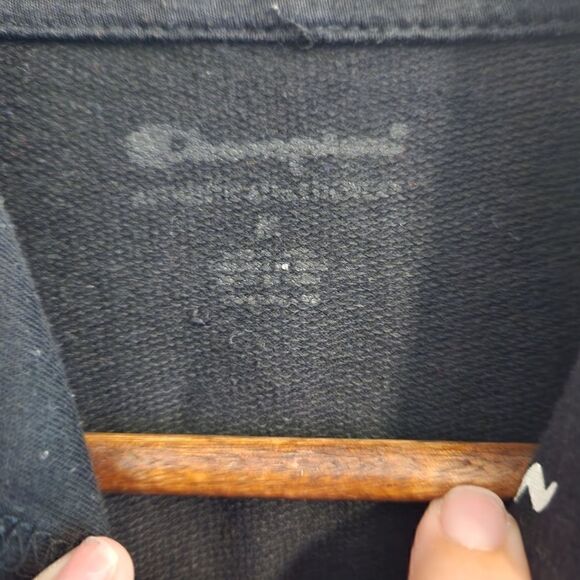 Champion Kids Black and White Hoodie Size Medium - Picture 4 of 4